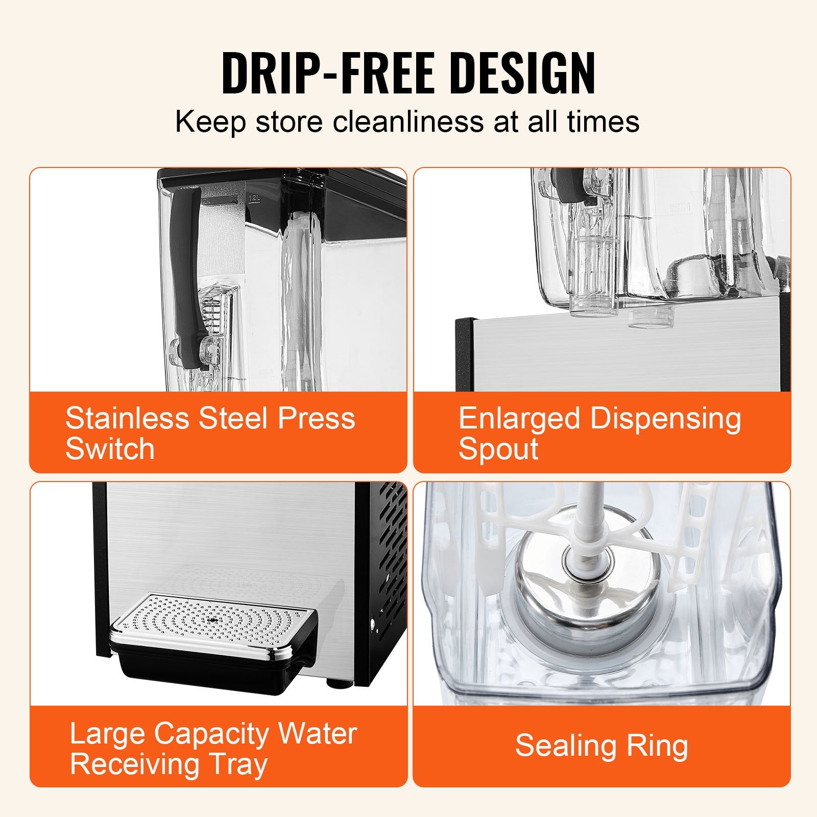 12L Commercial Grade Beverage Dispenser: Stainless Steel Ice Tea Machine, 246W Cooling for Bars, Restaurants, and Parties