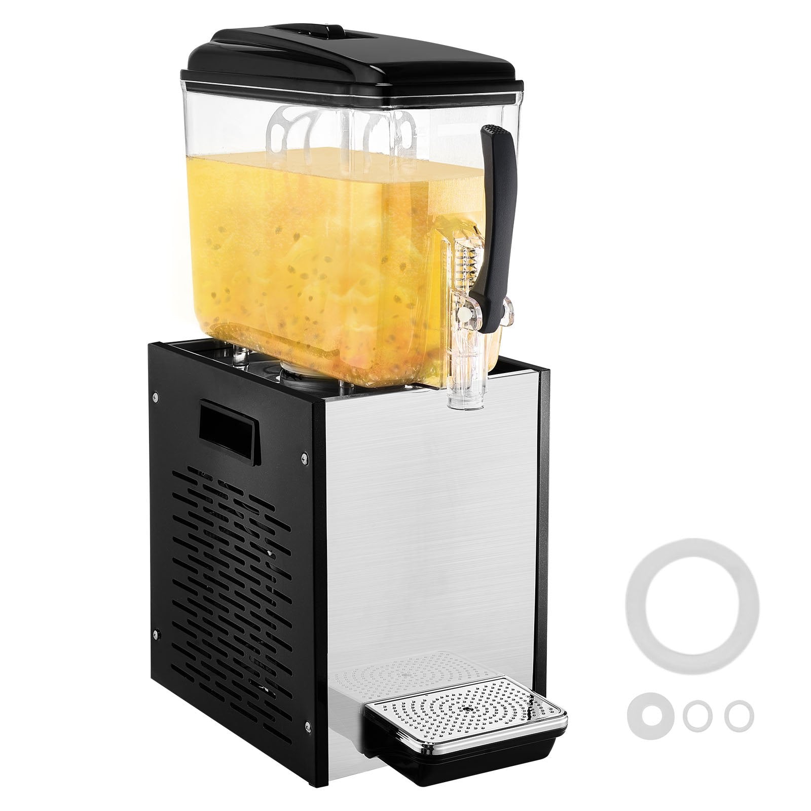 12L Commercial Grade Beverage Dispenser: Stainless Steel Ice Tea Machine, 246W Cooling for Bars, Restaurants, and Parties