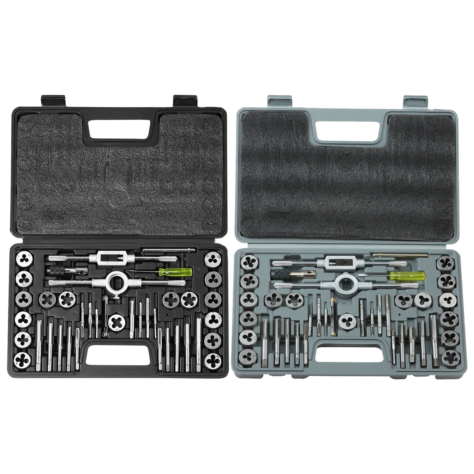 80-Piece Tap and Die Set with Bearing Steel Taps, SAE & Metric Threading Tools, Portable Storage Case, Durable Zinc Alloy, HRC55-62 Hardness