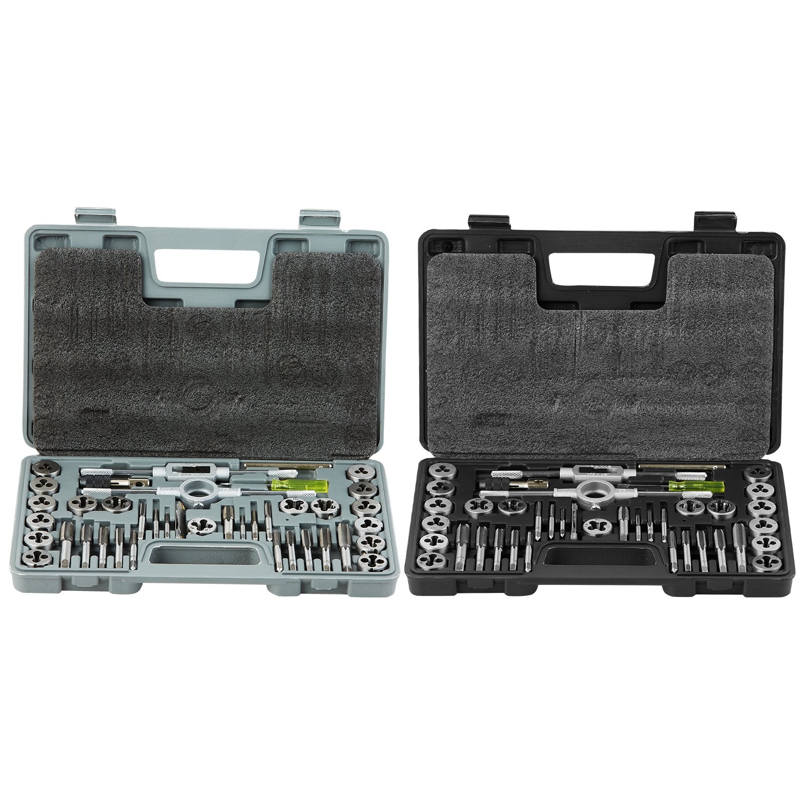 80-Piece Tap and Die Set with Bearing Steel Taps, SAE & Metric Threading Tools, Portable Storage Case, Durable Zinc Alloy, HRC55-62 Hardness