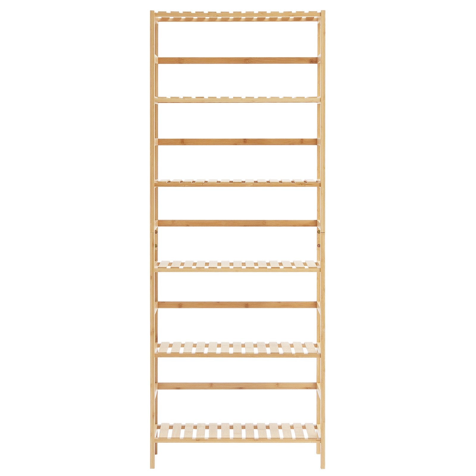6-Tier Bamboo Shelf - Multifunctional Bookshelf & Display Rack for Bathroom, Bedroom, Office - Open Storage, Freestanding Plant Stand