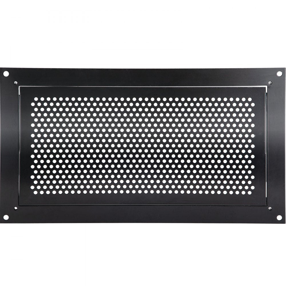 VEVOR Flood Vent, 8" x 16" x 2" Depth Foundation Flood Vent, to Reduce Foundation Damage and Flood Risk, Black, Wall Mounted, for Crawl Spaces,Garages & Full Height Enclosures