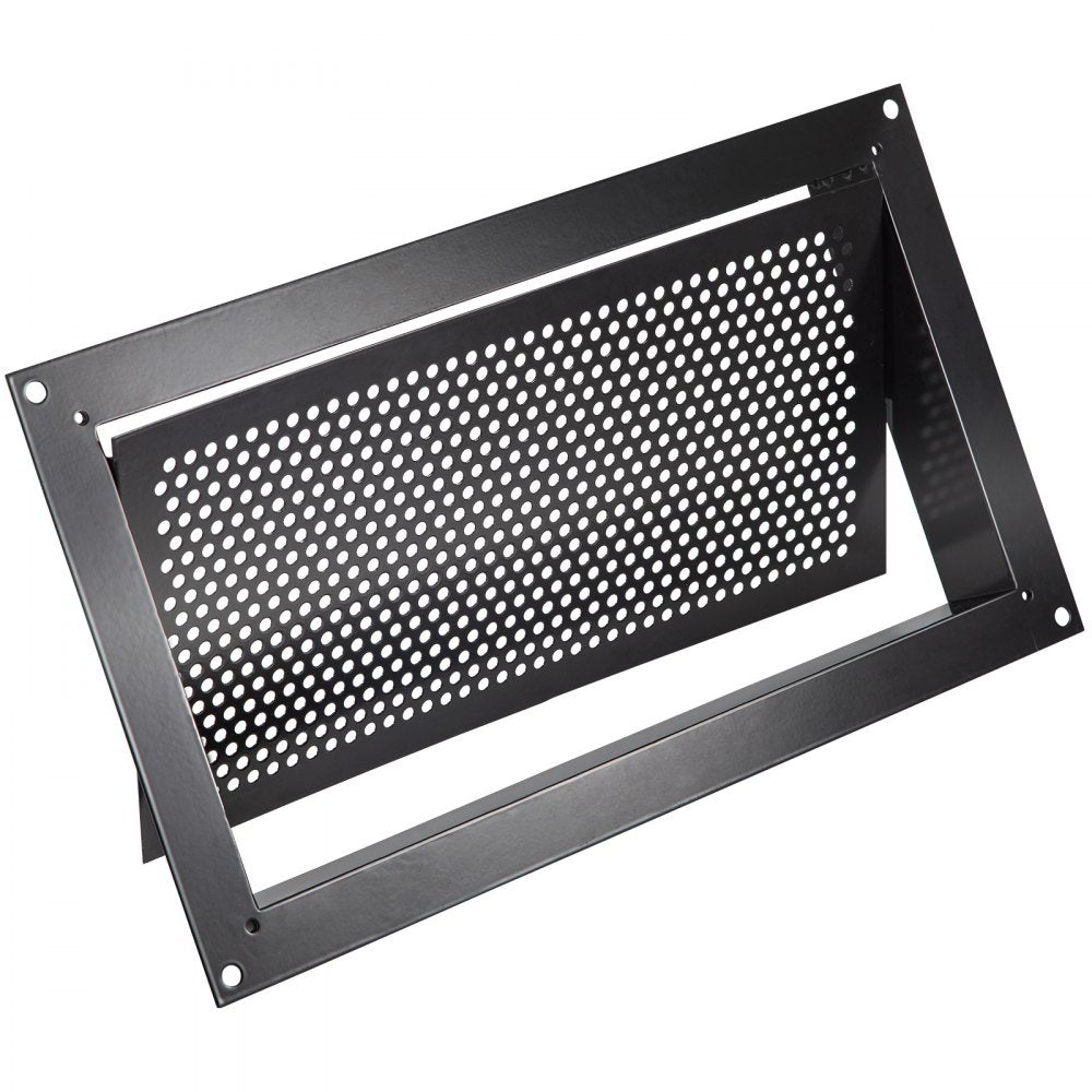 VEVOR Flood Vent, 8" x 16" x 2" Depth Foundation Flood Vent, to Reduce Foundation Damage and Flood Risk, Black, Wall Mounted, for Crawl Spaces,Garages & Full Height Enclosures