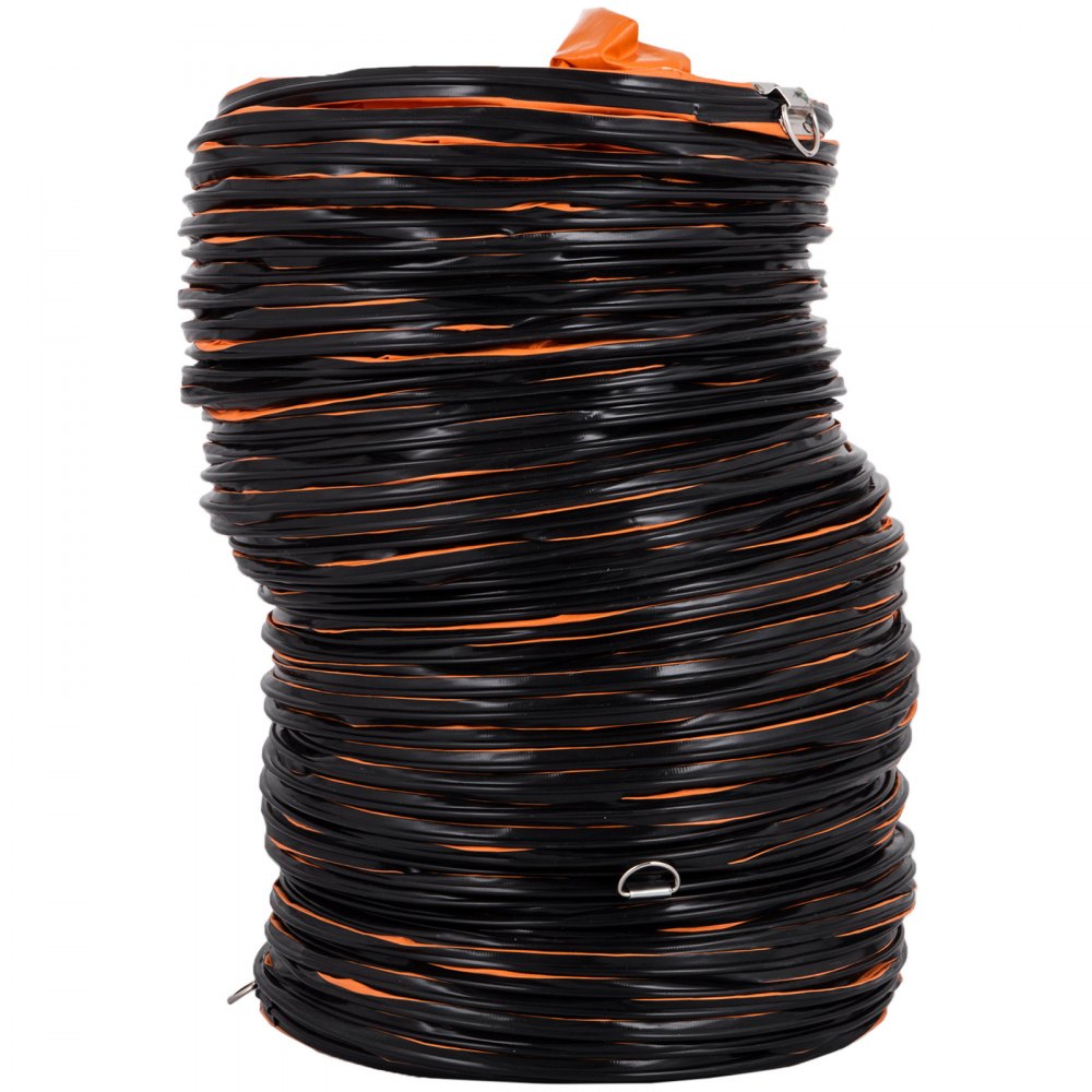 VEVOR 16 FT (5m) PVC Flexible Duct Hosing for 300 MM/12 Inch Diameter Exhaust Fan extraction flexible ducting 12 inch flexible duct flexible vent duct flexible duct16