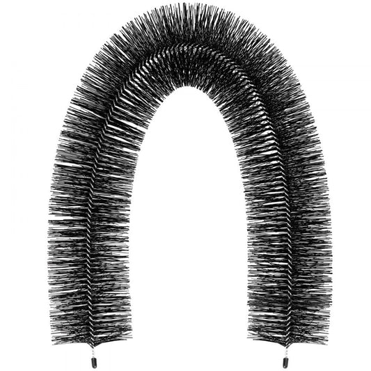 VEVOR Gutter Guard Brush With 30 FT Length Bristle, 4.33"(Dia) Gutter Brush Leaf Guard Fit for 5 Inches Gutter, Galvanized Steel Wire Gutter Brush, No Tools, DIY Gutter Leaf Guard for Keep out Debris