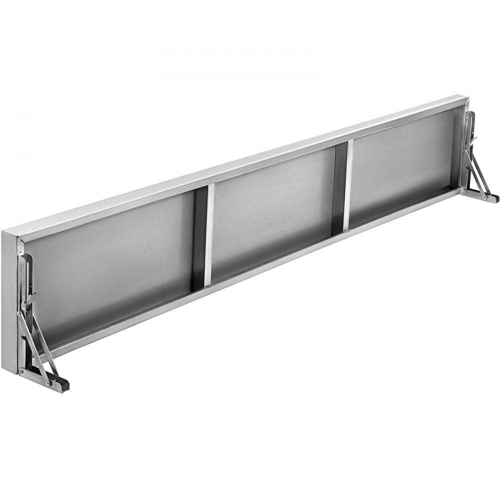 VEVOR 70.9x11.4x1.8 Inch Concession Window Shelf Stainless Steel Drop Down Folding Serving Food Wall Shelf Stand Serving for Concession Trailer Serving Window