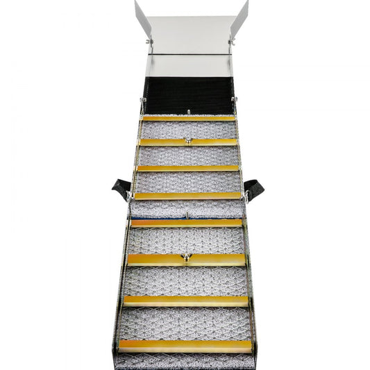 VEVOR Folding Aluminum Alloy Sluice Box, Compact 50" Sluice Boxes for Gold, Lightweight Gold Sluice Equipment, Portable Sluice Boxes w/ Miner's Moss, River, Creek, Gold Panning, Prospecting, Dredging