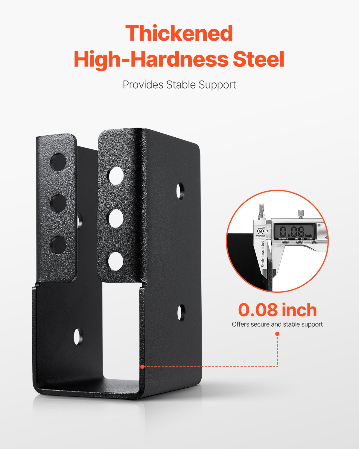 Heavy-Duty 2x4 Inch Concealed Joist Hanger Set with Screws - Outdoor Flange Bracket for Beams, Swings, Fences, Wooden Slides, Weather-Resistant, 12 Pcs