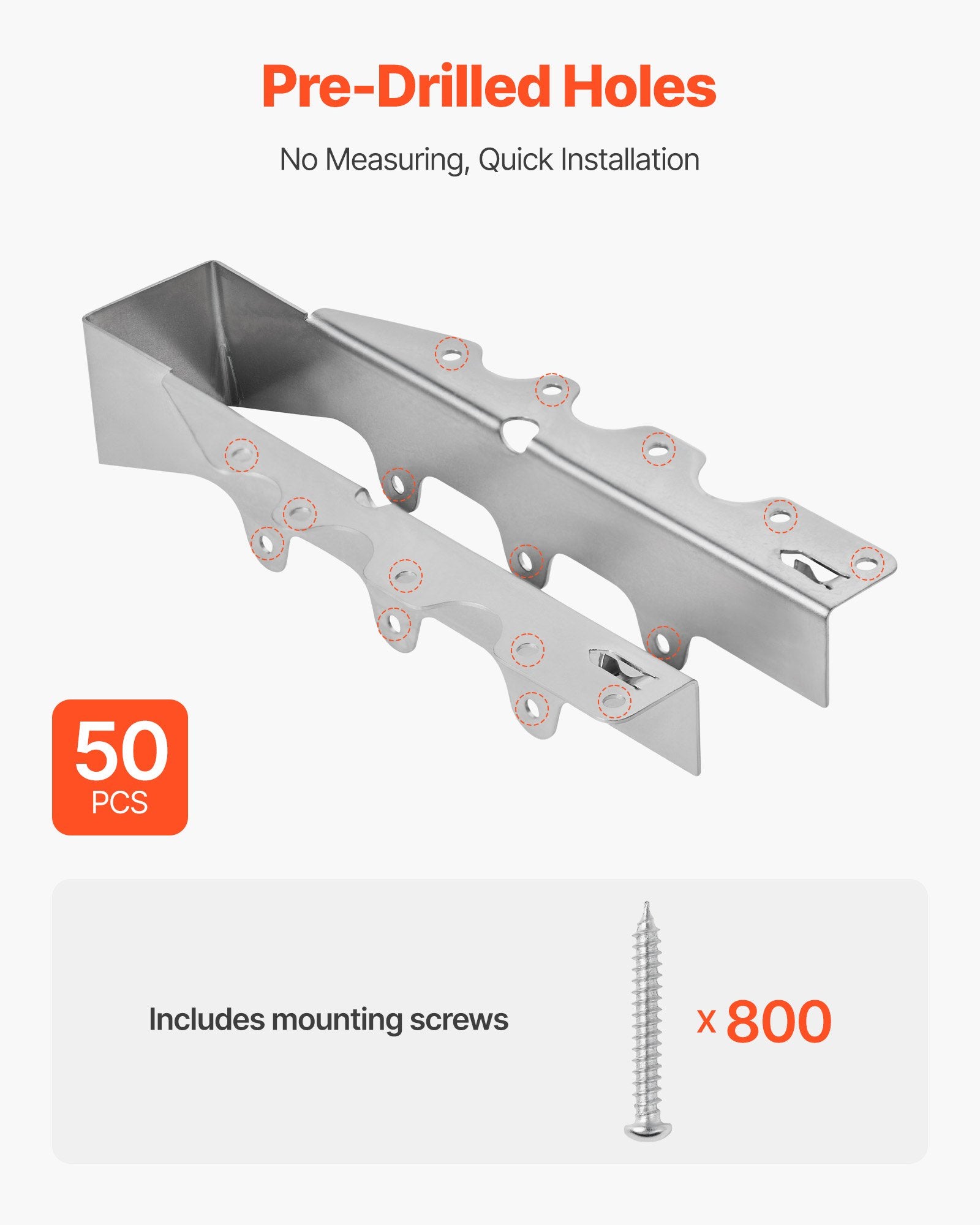 50 Pcs Rustproof Joist Hangers with Rafter Hurricane Ties, 1.57x1.50x7.83", Ideal for Floor Deck, Ceiling Trusses, Enhanced Structural Support