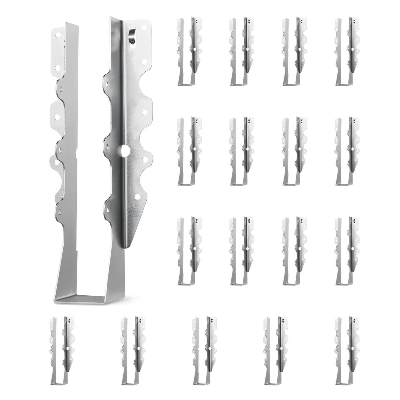 50 Pcs Rustproof Joist Hangers with Rafter Hurricane Ties, 1.57x1.50x7.83", Ideal for Floor Deck, Ceiling Trusses, Enhanced Structural Support