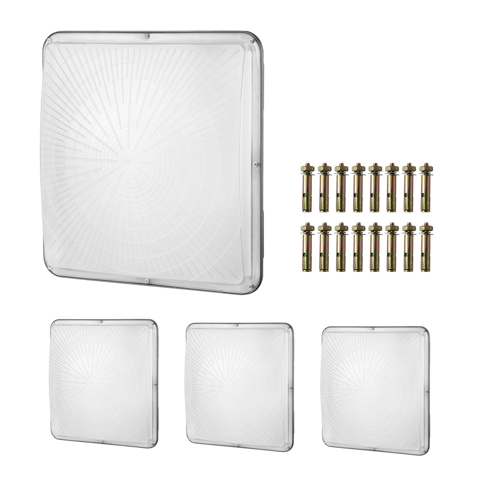 4 Pack 150W LED Canopy Lights, 16500LM 5000K Daylight, IP65 Waterproof, Surface Mount for Gas Stations, Warehouses, Garages, Streets, Shops