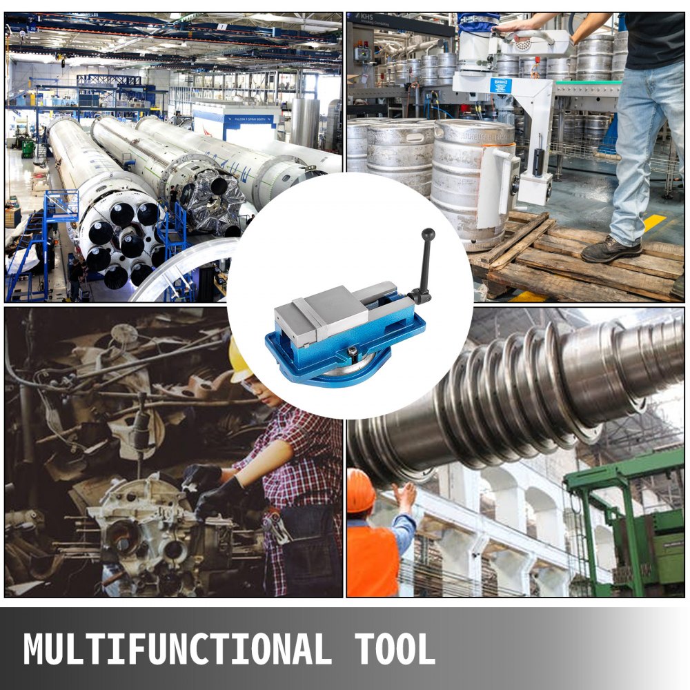 VEVOR Milling Vise 4 Inch,Bench Clamp Vise High Precision Clamping,Mill Vise Ductile Iron Material with 360 Degree Swiveling Base