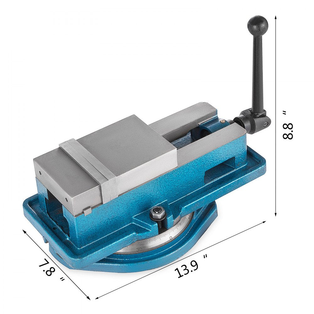 VEVOR Milling Vise 4 Inch,Bench Clamp Vise High Precision Clamping,Mill Vise Ductile Iron Material with 360 Degree Swiveling Base