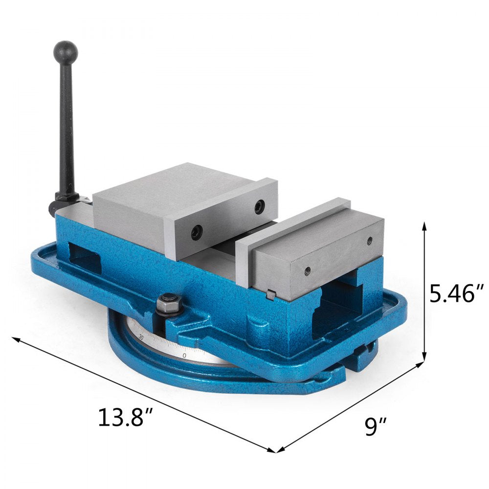 VEVOR 5 Inch ACCU Lock Down Vise Precision Milling Vice 5 Inch Jaw Width Drill Press Vise Milling Drilling Machine Bench Clamp Clamping Vice with 360 Degree Swiveling Base CNC Vise