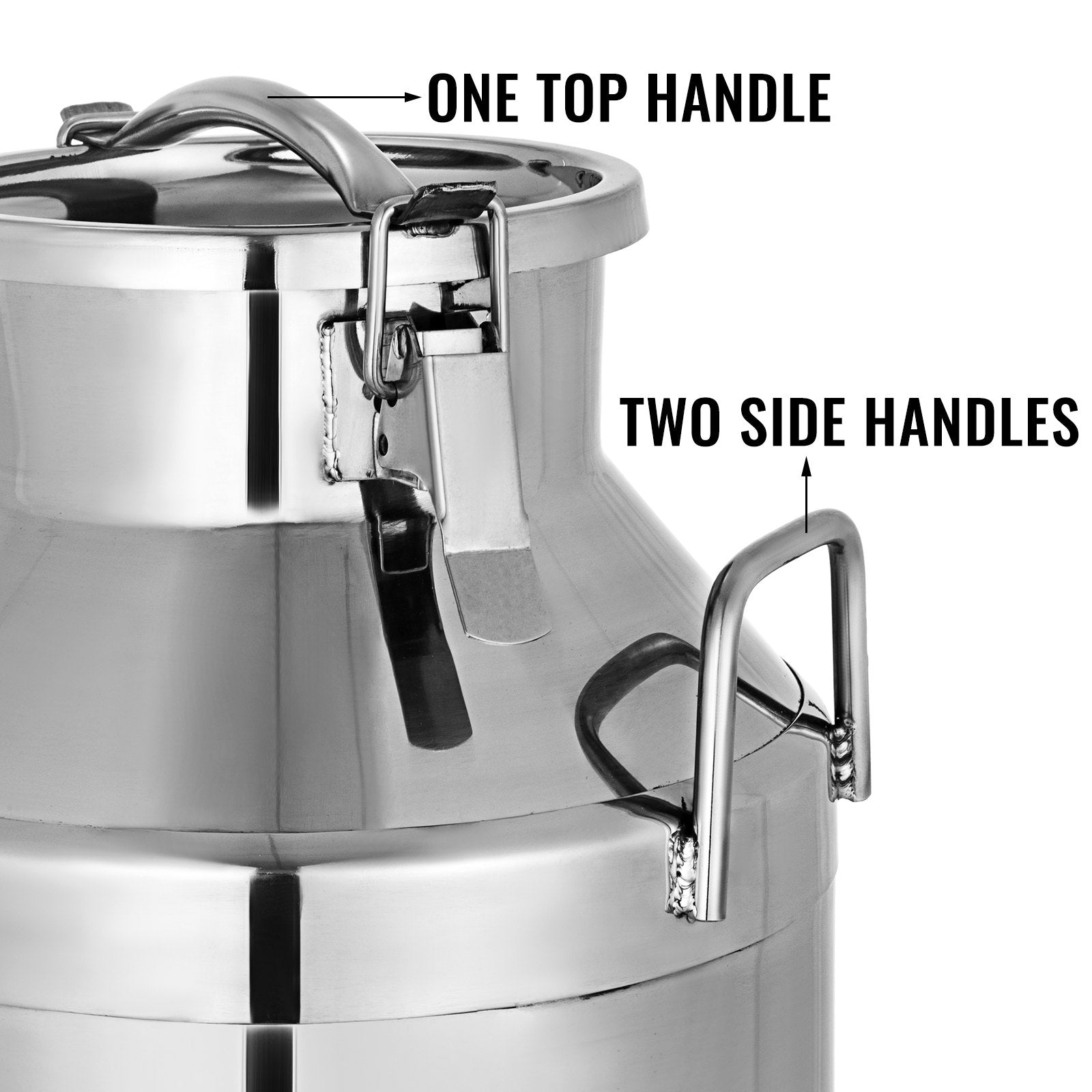 Heavy Duty 20L Stainless Steel Milk Can with Sealed Lid – 5.3 Gallon Jug for Milk, Wine, and More – Durable, Portable, and Multi-Purpose Use