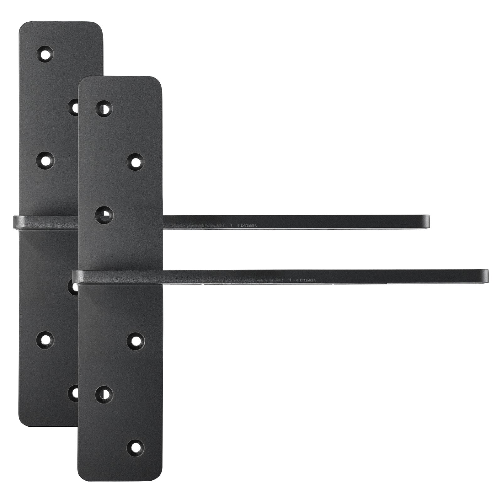 Heavy Duty T Shelf Brackets, 2 Pcs, 200 lbs Capacity, 12" Floating Countertop Support, Solid Steel with Screws for Easy Installation