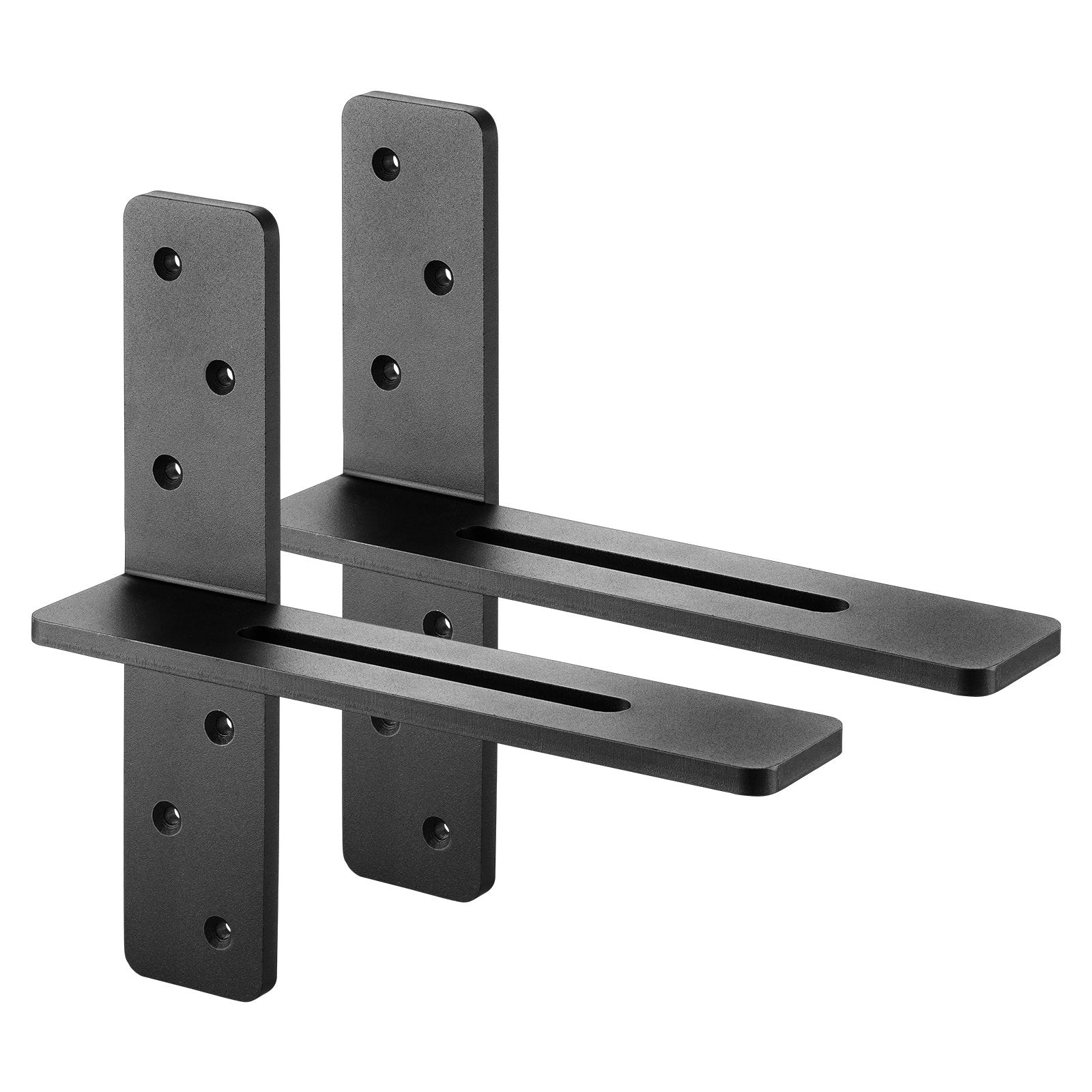 Heavy Duty T Shelf Brackets, 2 Pcs, 200 lbs Capacity, 12" Floating Countertop Support, Solid Steel with Screws for Easy Installation