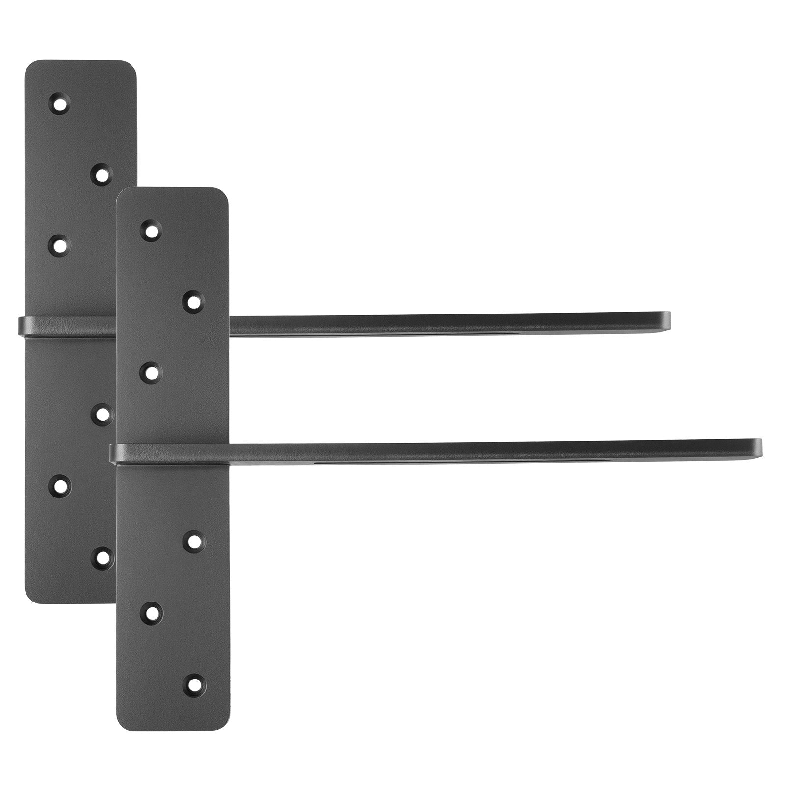 Heavy Duty T-Shelf Brackets, 2 Pack, 200 lbs Capacity, 14" Steel Support for Floating Shelves & Countertops, Easy Install, Durable Hardware