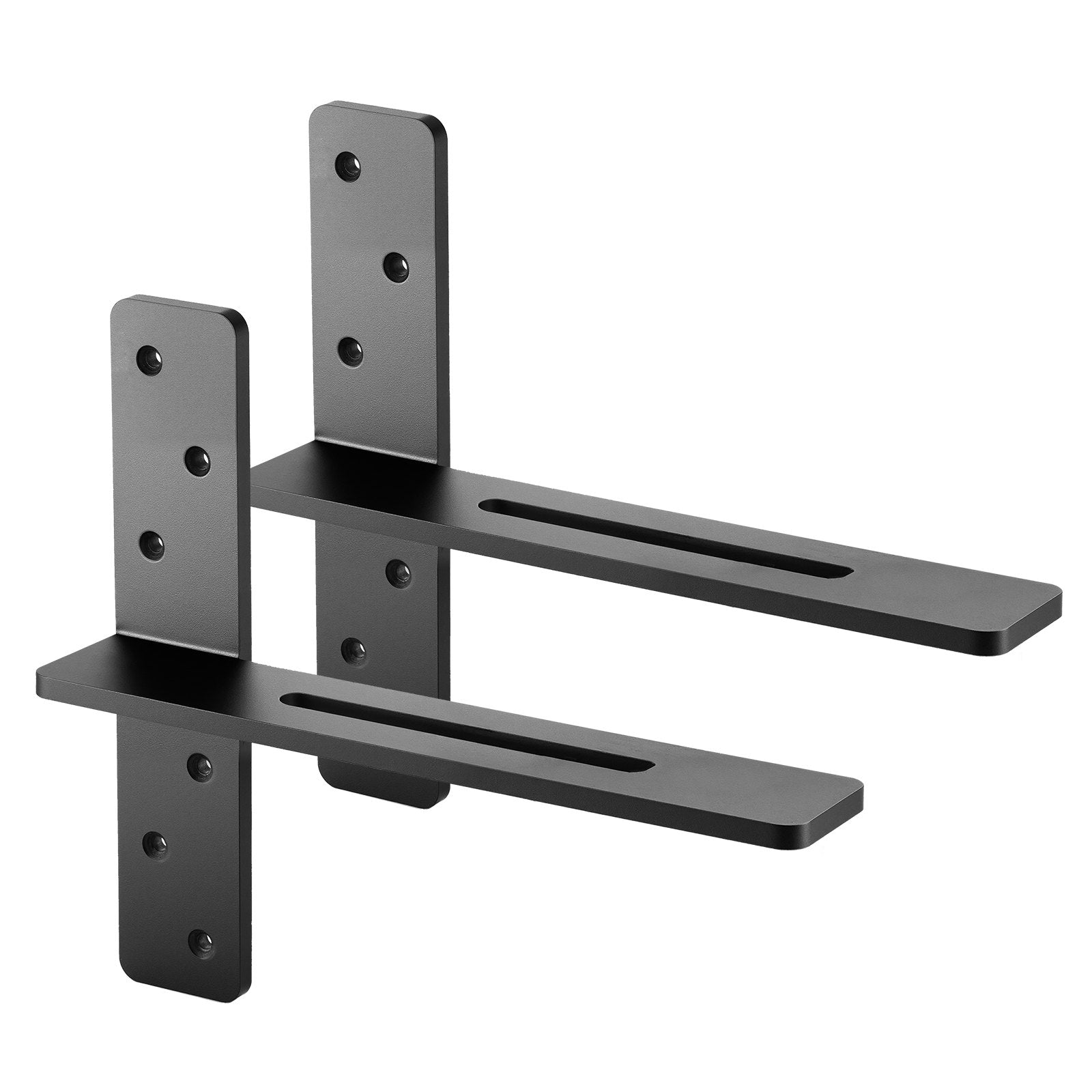 Heavy Duty T-Shelf Brackets, 2 Pack, 200 lbs Capacity, 14" Steel Support for Floating Shelves & Countertops, Easy Install, Durable Hardware