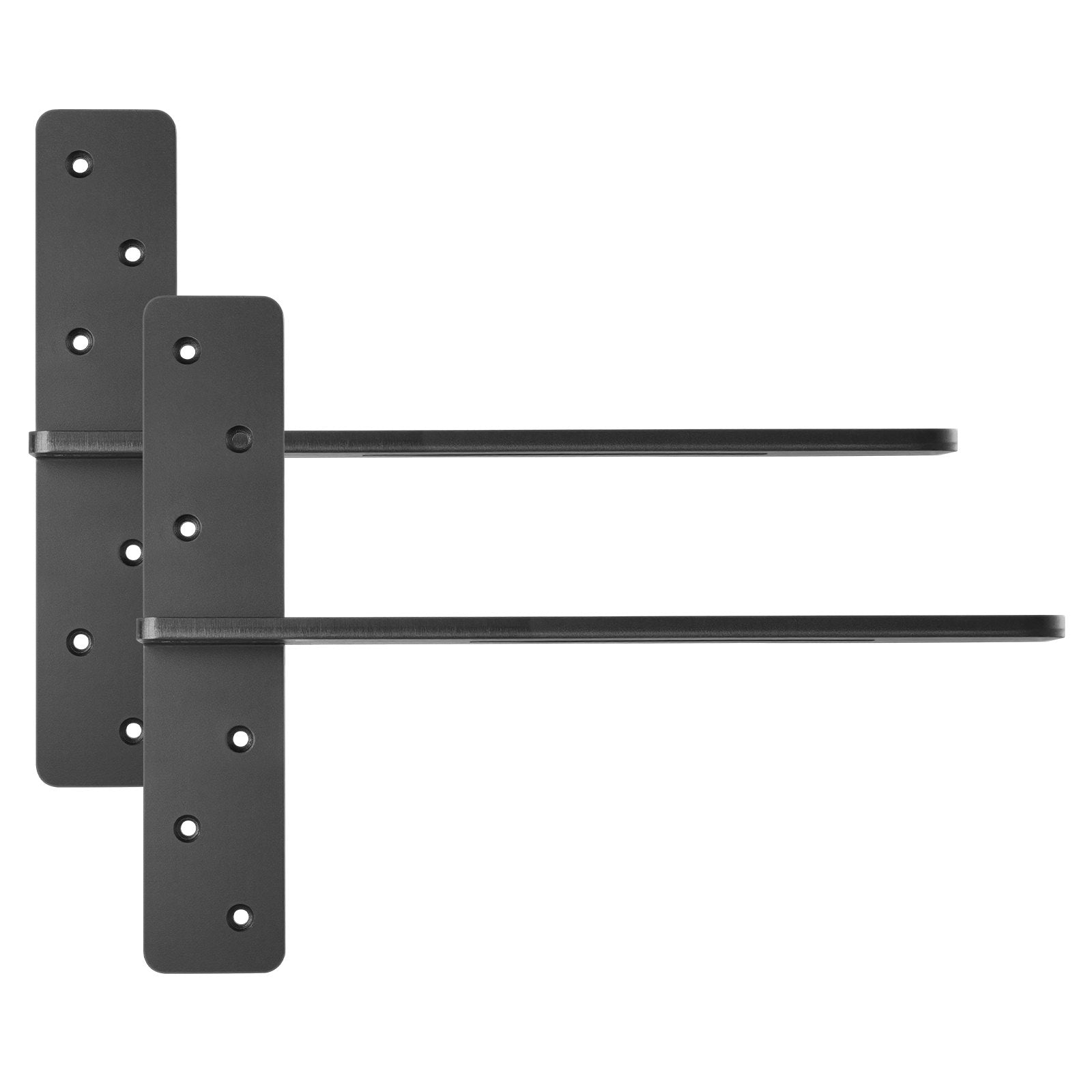 Heavy Duty T Shelf Brackets, 2 Pcs, 200 lbs Capacity, Solid Steel for Floating Shelves & Countertops, Easy Install, 16x2.89x12 in, Includes Screws