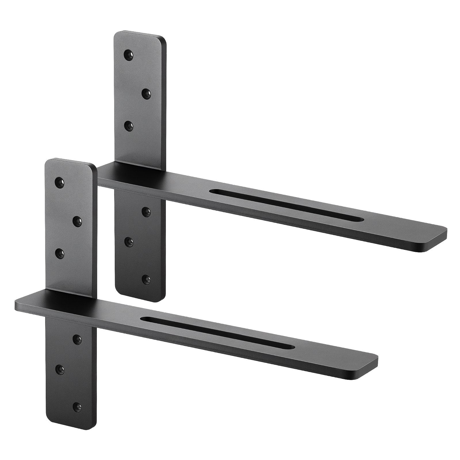 Heavy Duty T Shelf Brackets, 2 Pcs, 200 lbs Capacity, Solid Steel for Floating Shelves & Countertops, Easy Install, 16x2.89x12 in, Includes Screws