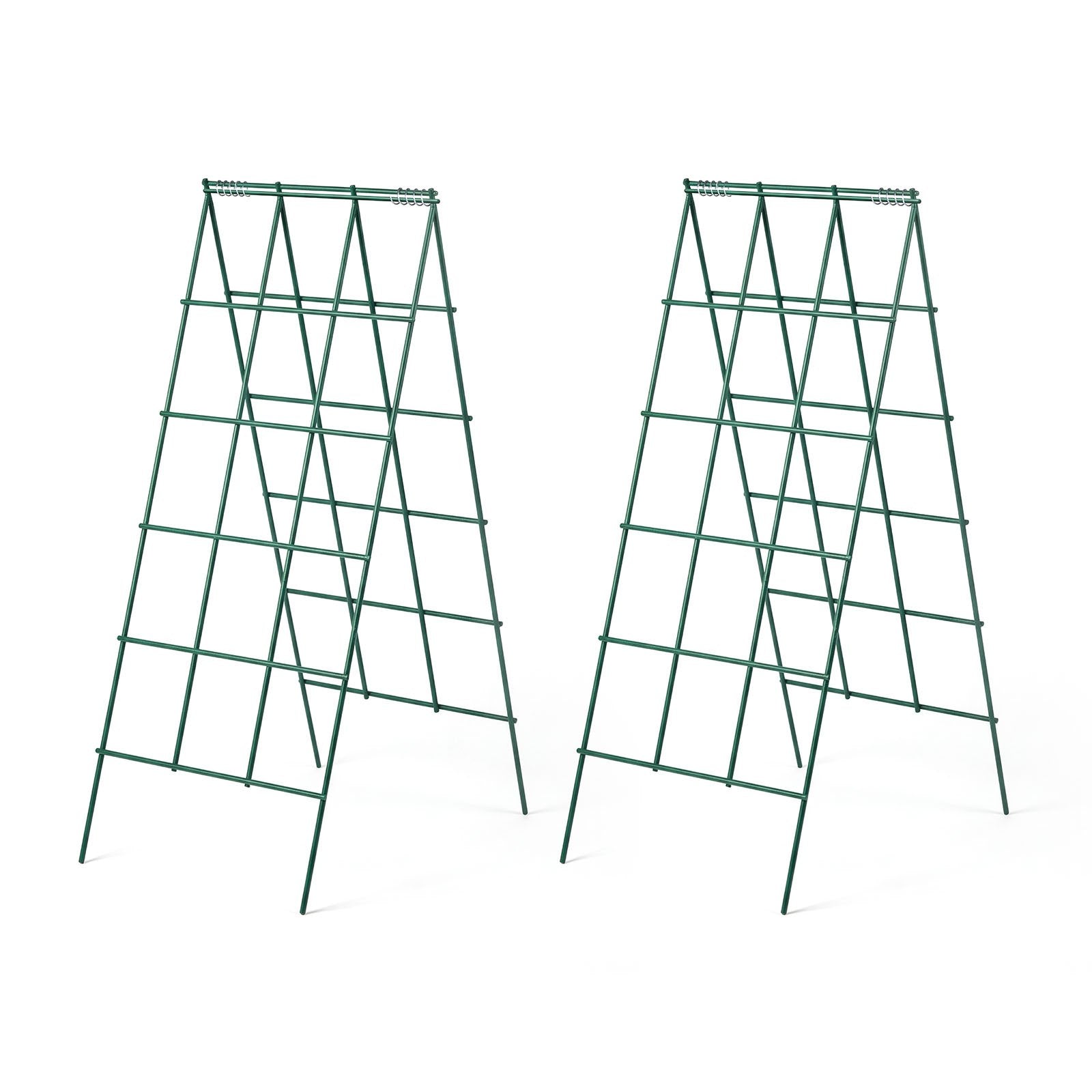 4-Pack A-Frame Garden Trellis for Raised Beds - Rustproof Metal Support for Vines, Climbing Plants, Peas, Beans, Zucchini, Tomatoes