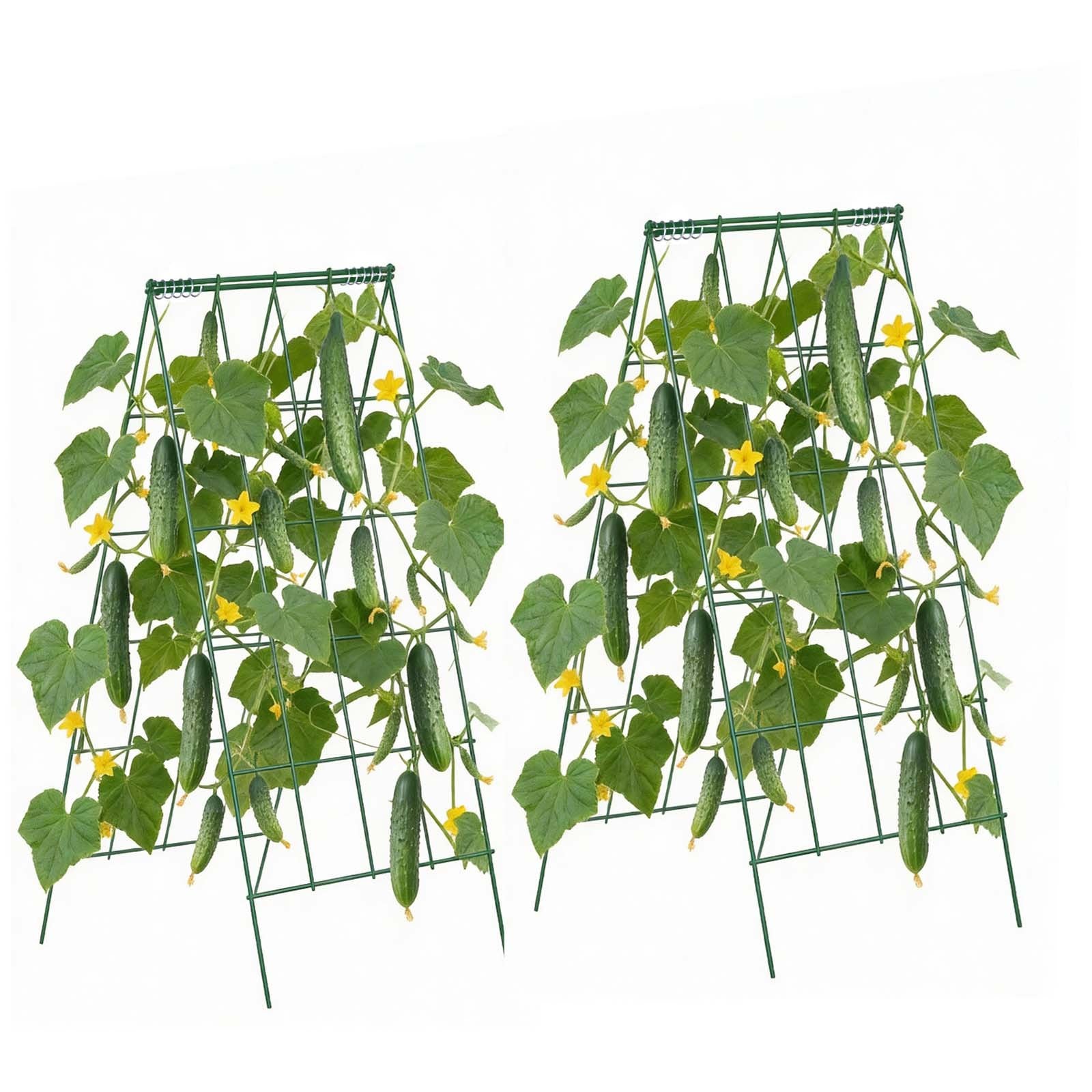 4-Pack A-Frame Garden Trellis for Raised Beds - Rustproof Metal Support for Vines, Climbing Plants, Peas, Beans, Zucchini, Tomatoes