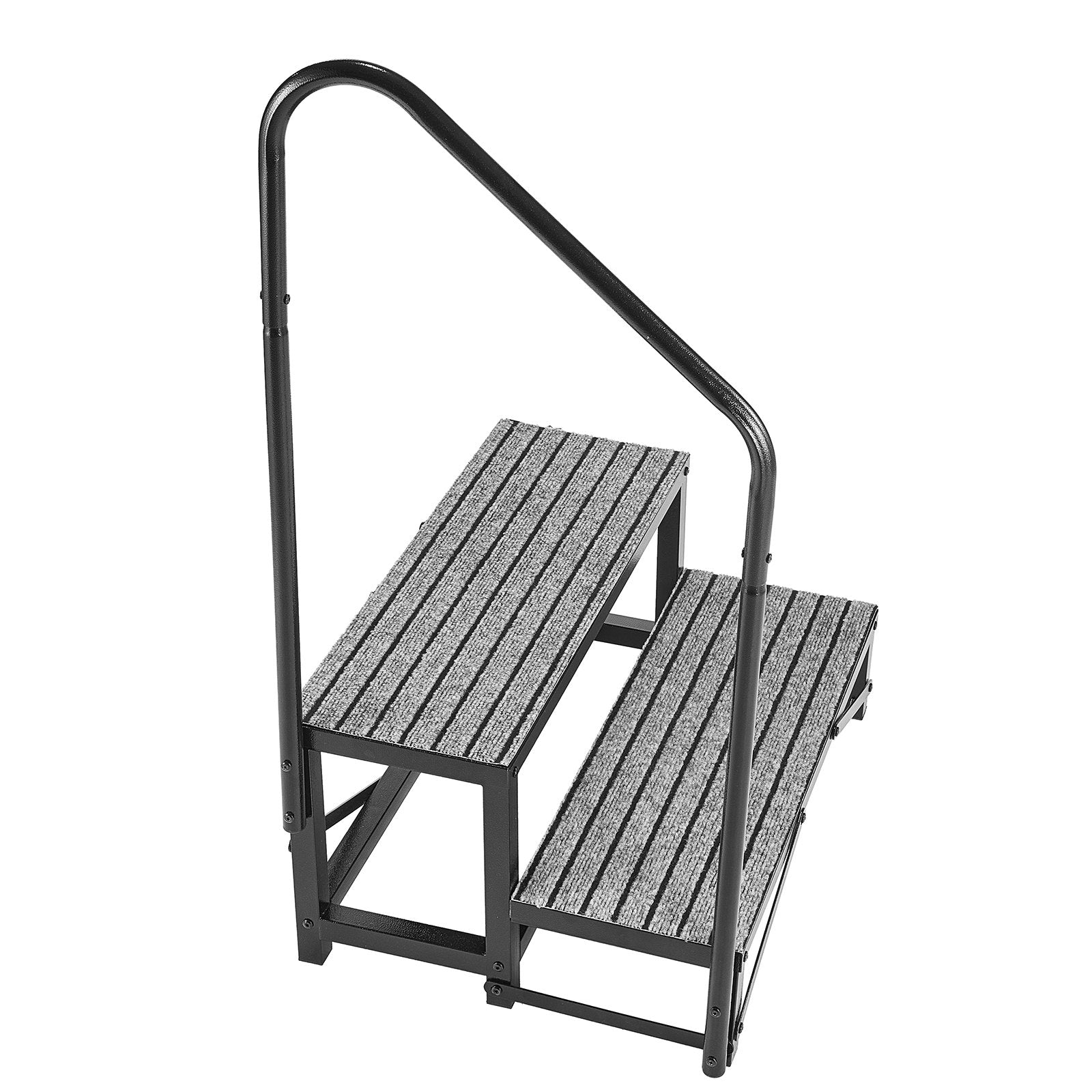 Heavy Duty Portable RV Steps with Handrail, Non-Slip Mat, 660 lbs Capacity for Elderly, Pets, Hot Tub, Camper, Mobile Home, Porch, Pool, SPA