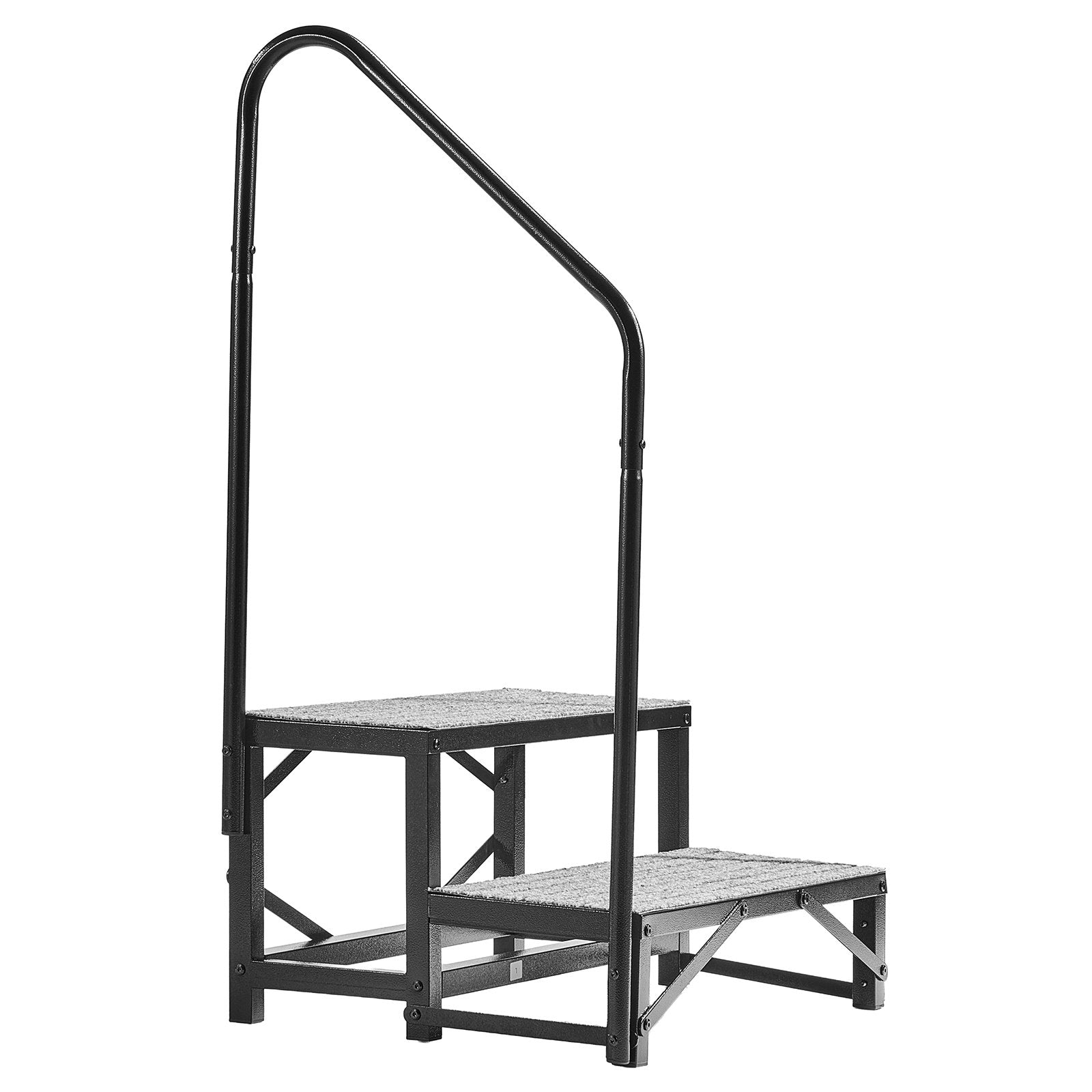Heavy Duty Portable RV Steps with Handrail, Non-Slip Mat, 660 lbs Capacity for Elderly, Pets, Hot Tub, Camper, Mobile Home, Porch, Pool, SPA