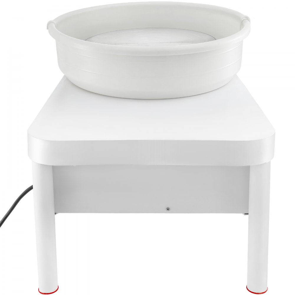 Electric 36cm Pottery Forming Machine with Foot Pedal for DIY Clay Art and Craft, 450W Pottery Wheel for Adults