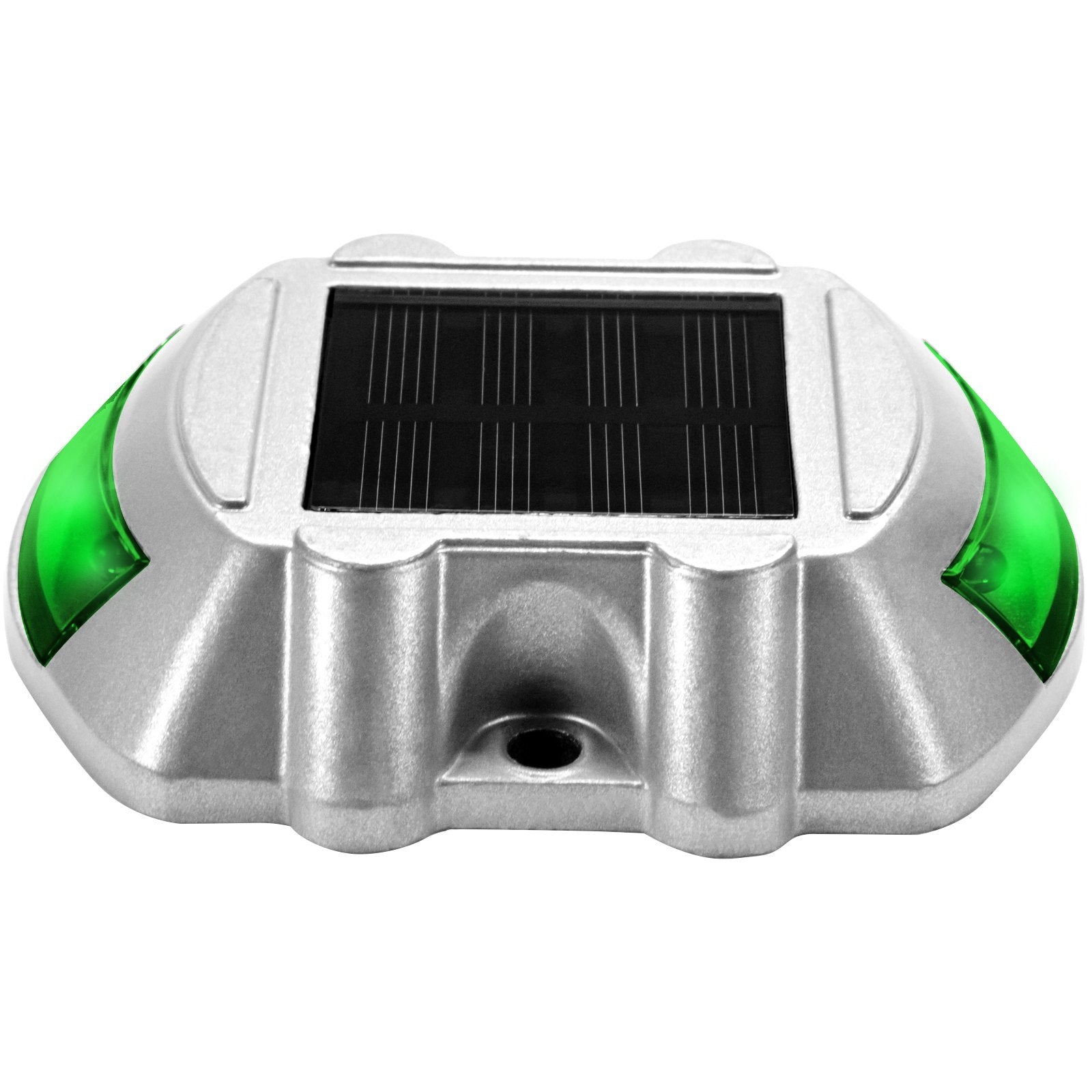 4-Pack Solar Driveway Lights with Switch Button – Waterproof LED Dock Lights for Path, Garden, Walkway, Sidewalk, and Steps, Bright Green, Easy Installation