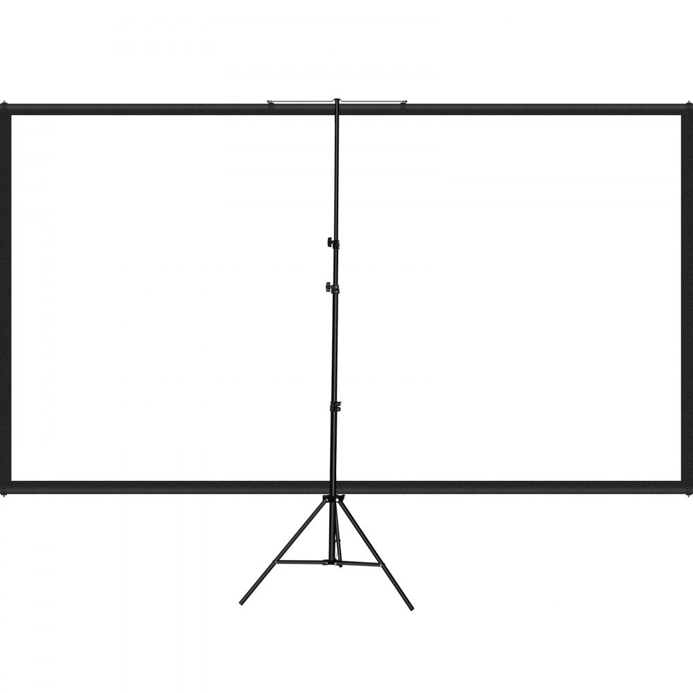Portable 60-Inch 16:9 HD Projection Screen with Adjustable Tripod Stand for Indoor and Outdoor Use