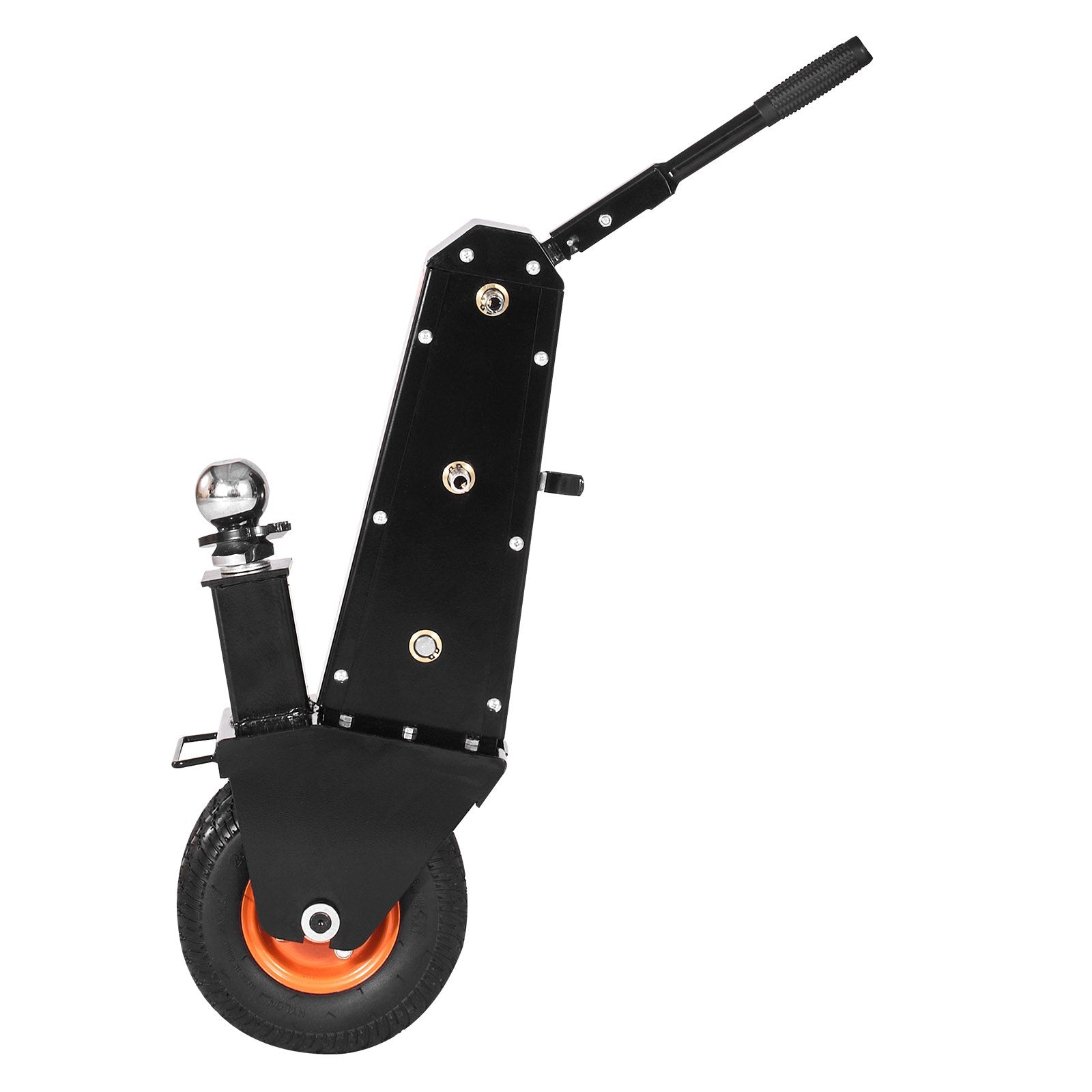 Heavy-Duty Trailer Dolly with 1000lbs Tongue Capacity, Dual Hitch Balls, Pneumatic Tires, Manual/Electric Drive for RVs and Trailers