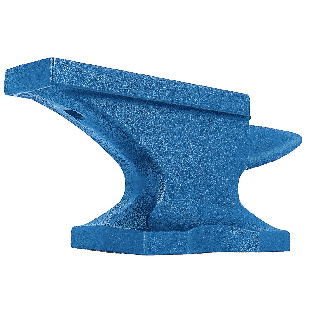 Durable 22-Pound Cast Iron Anvil with Single Horn for Blacksmithing and Metalworking Tasks