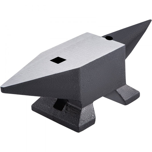 VEVOR Cast Steel Anvil, 22 Lbs(10kg) Single Horn Anvil with Large Countertop and Stable Base, High Hardness Rugged Round Horn Anvil Blacksmith, for Bending, Shaping