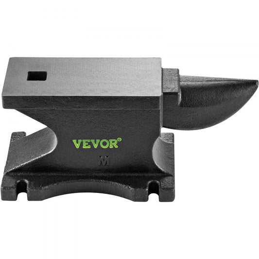 VEVOR Cast Iron Anvil, 100 Lbs(45kg)Single Horn Anvil with 10.4 x 5 in Countertop and Stable Base, High Hardness Rugged Round Horn Anvil Blacksmith, for Bending, Shaping, Twisting