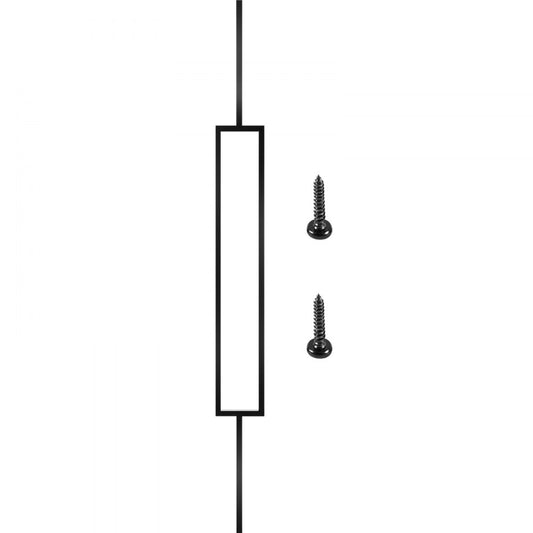 VEVOR Deck Balusters, 10 Pack Metal Deck Spindles, 44"x0.5" Staircase Baluster With Screws, Iron Deck Railing for Wood and Composite Deck, Stylish Black Baluster for Outdoor Stair Deck Porch