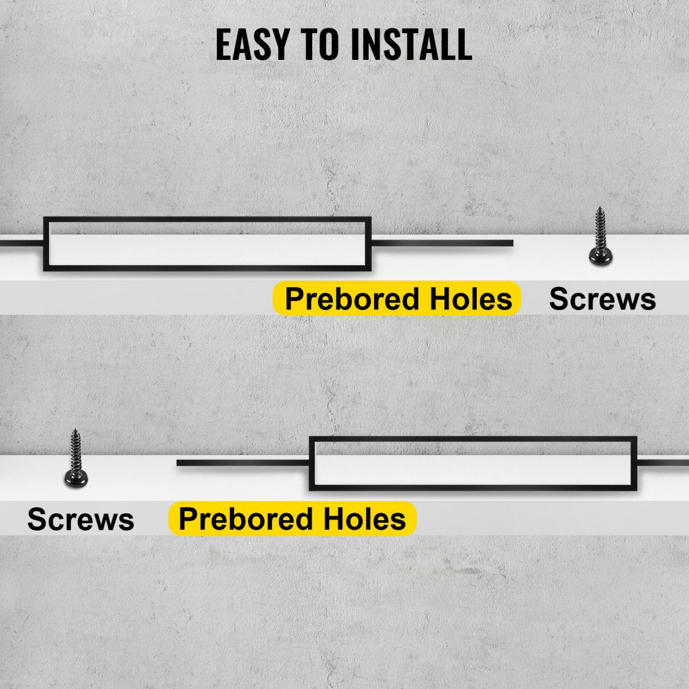 VEVOR Deck Balusters, 10 Pack Metal Deck Spindles, 44"x0.5" Staircase Baluster With Screws, Iron Deck Railing for Wood and Composite Deck, Stylish Black Baluster for Outdoor Stair Deck Porch