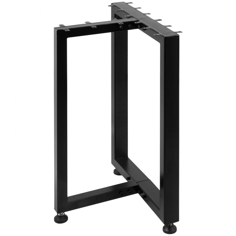 Set of 2 Rustic T-Shape Metal Legs for Dining Tables and Desks, 16" Height