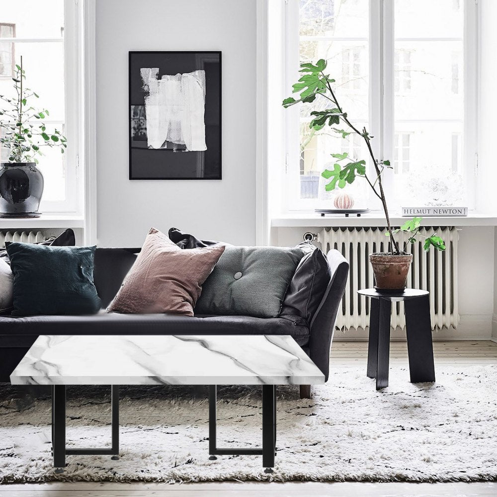 Set of 2 Rustic T-Shape Metal Legs for Dining Tables and Desks, 16" Height