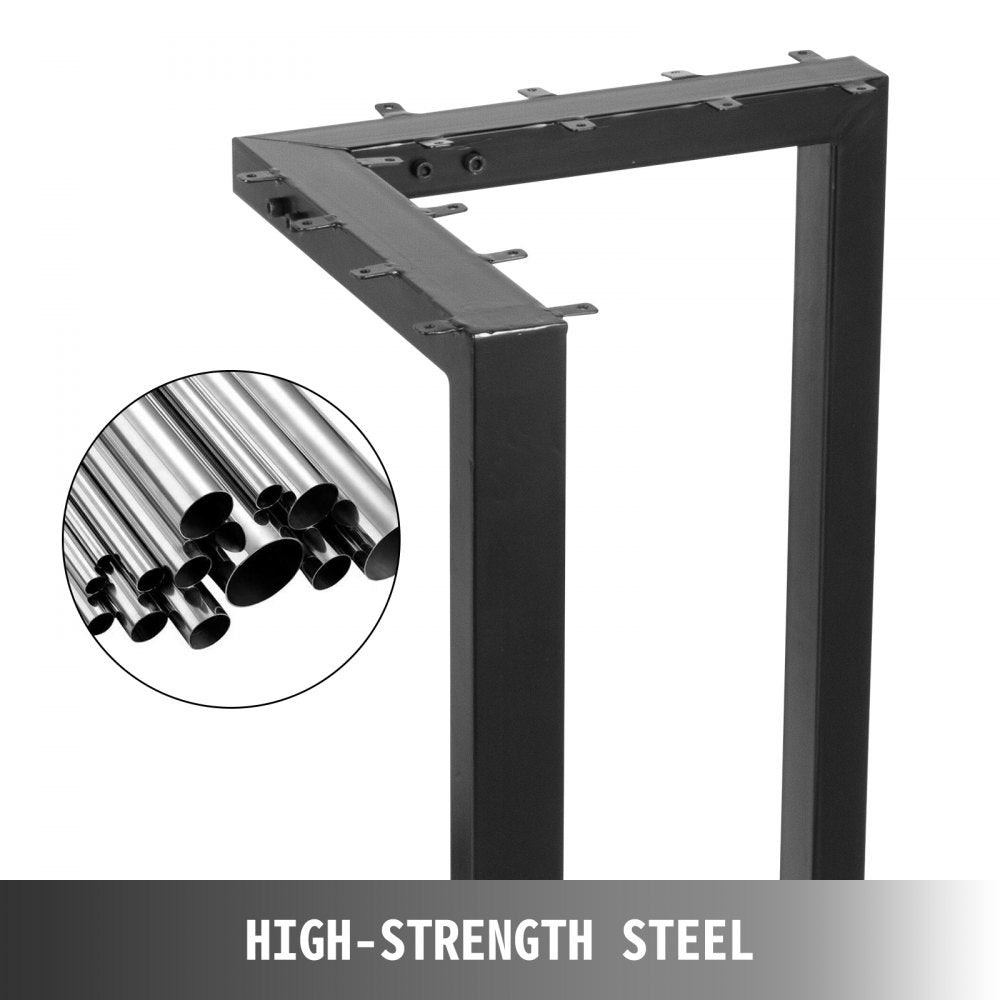 Set of 2 Sturdy L-Shaped Metal Table Legs for Dining or Office Desks, 28" Height x 24" Width