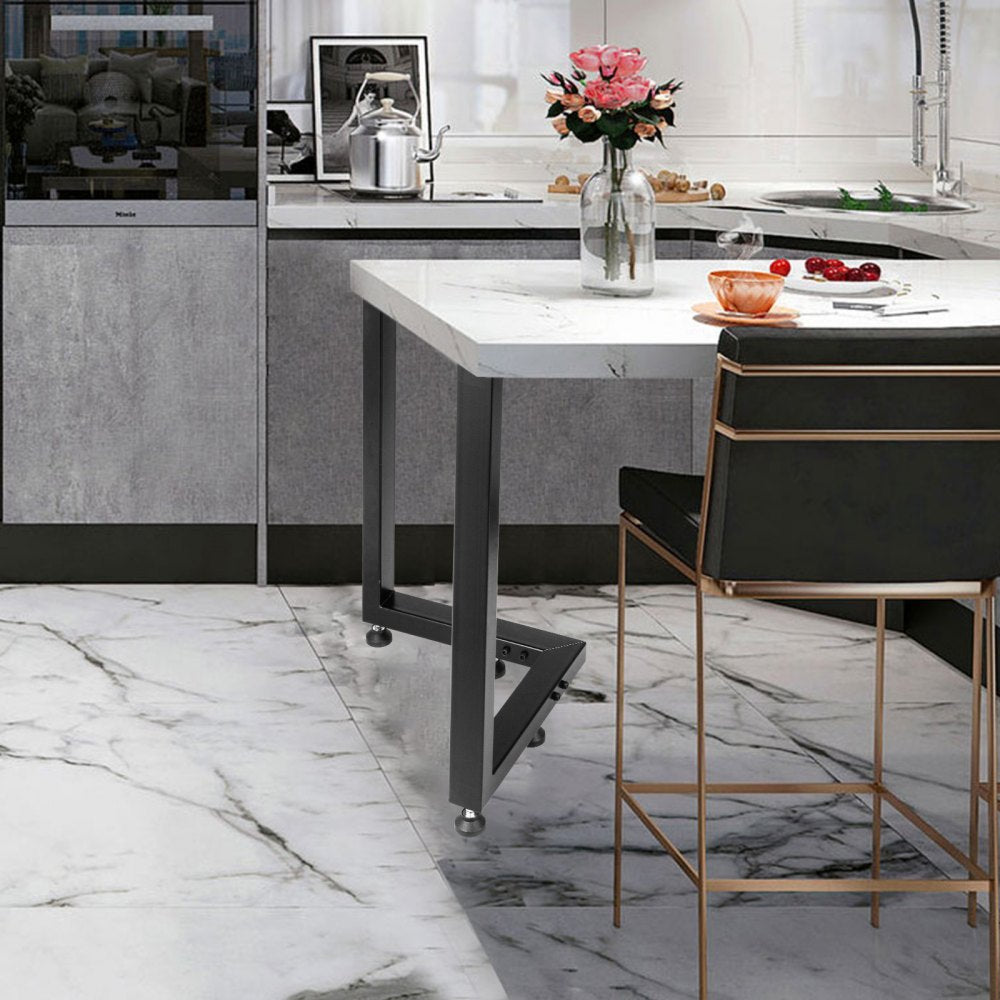 Set of 2 Sturdy L-Shaped Metal Table Legs for Dining or Office Desks, 28" Height x 24" Width