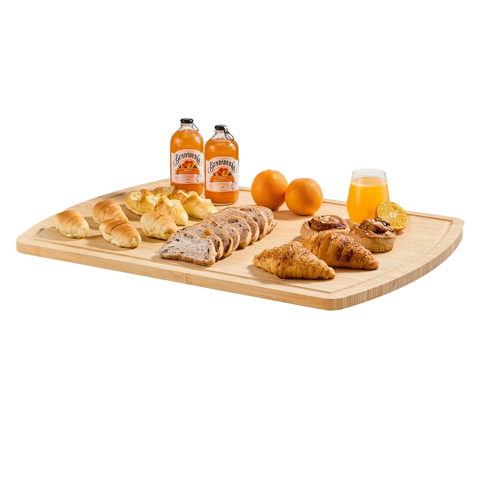 Spacious Bamboo Noodle Board Stove Top Cover & Cutting Board with Juice Grooves - Ideal for Gas/Electric Stoves, RVs, Sinks & More