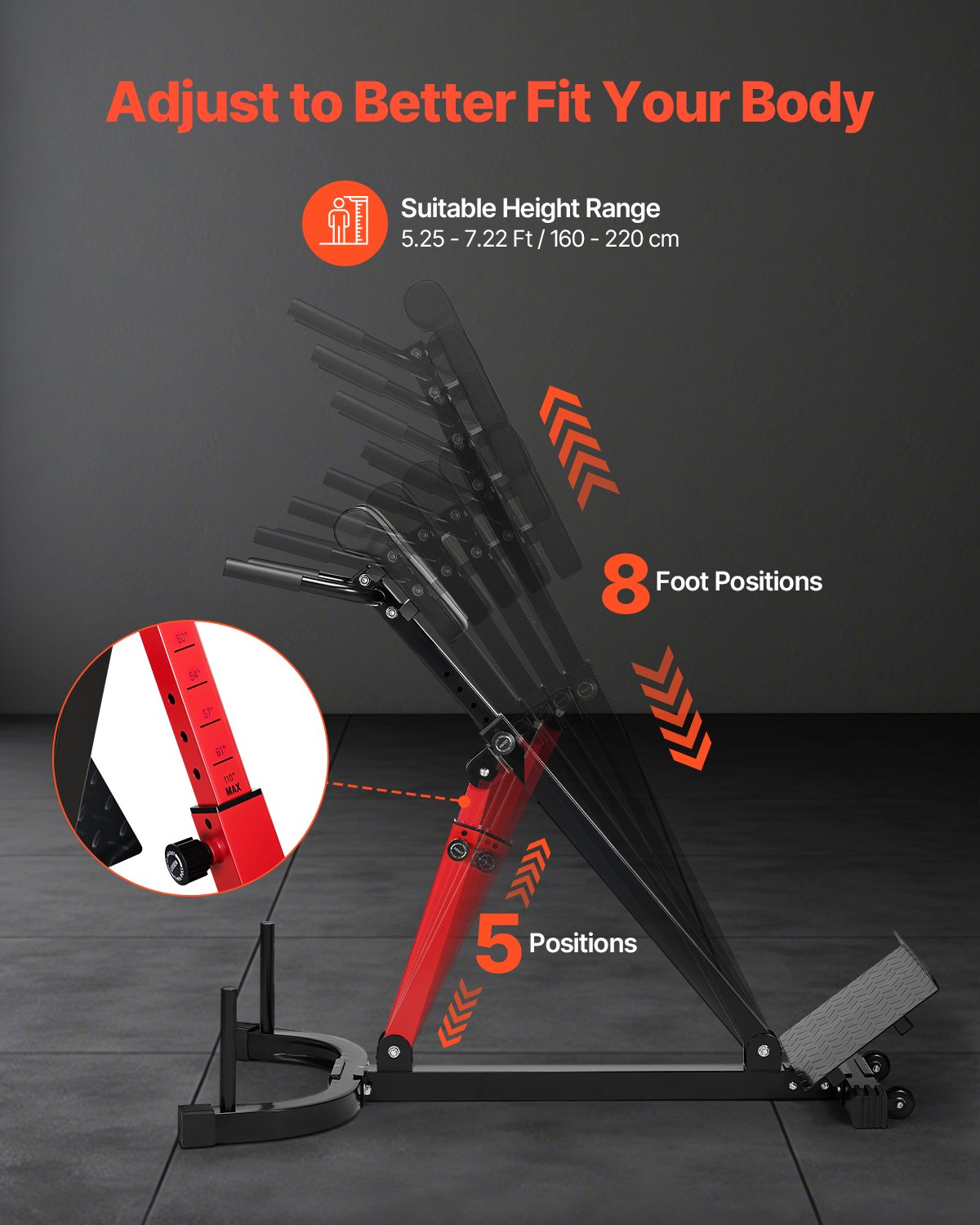 Adjustable Roman Chair Hyperextension Bench, 350 lbs Capacity - Multi-Function Fitness Equipment for Glutes, Hamstrings, Core, and Back with Foldable Design, Home Gym Workout Bench, Black+Red