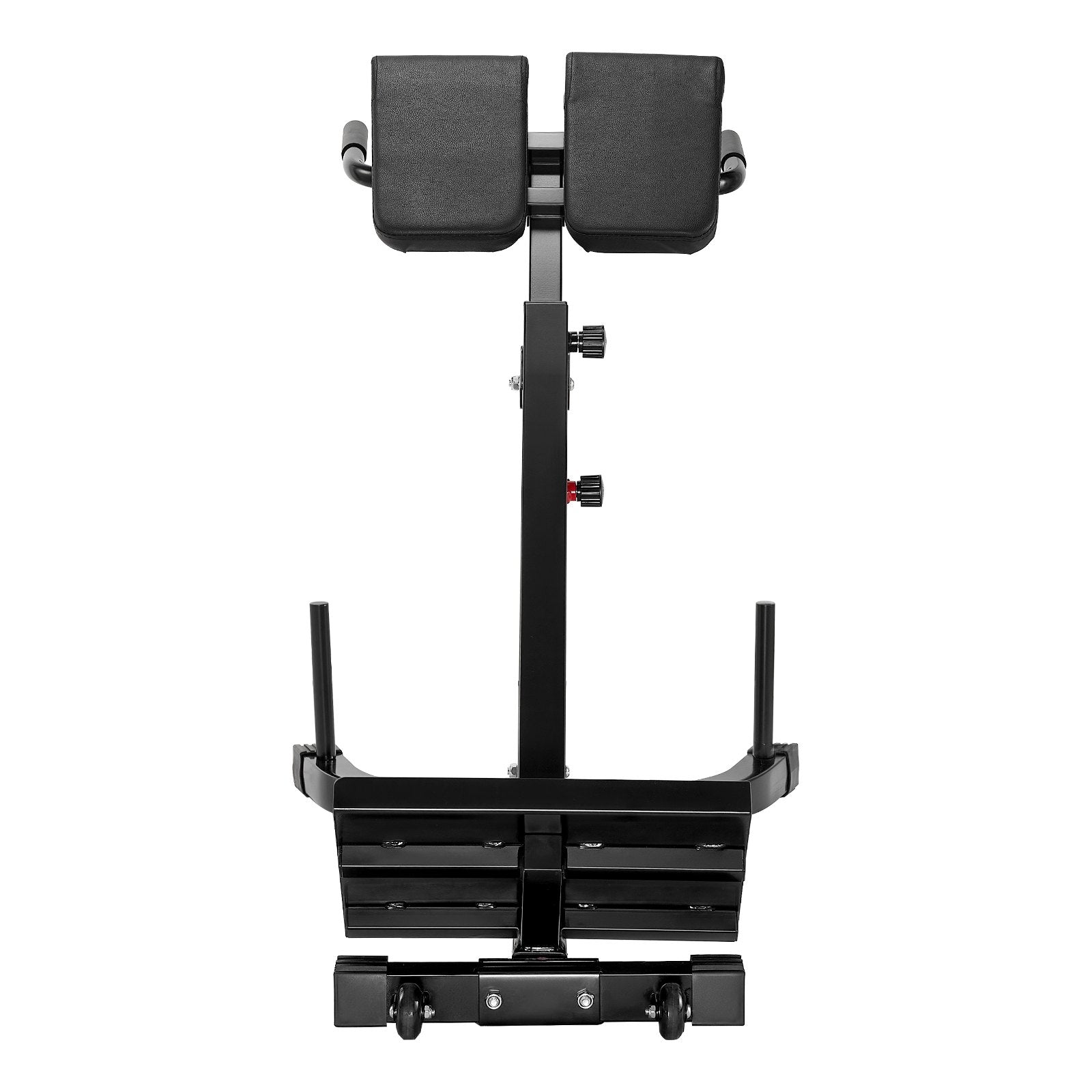 Adjustable Roman Chair Hyperextension Bench, 350 lbs Capacity - Multi-Function Fitness Equipment for Glutes, Hamstrings, Core, and Back with Foldable Design, Home Gym Workout Bench, Black+Red