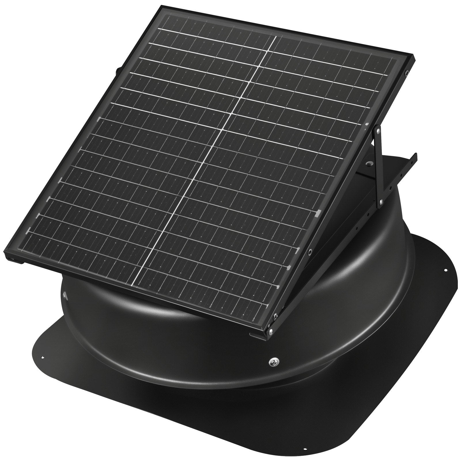 Smart Solar Attic Fan, 50W Roof Ventilation with Thermostat & Remote, 3000 CFM Airflow, Smoke Sensor, Auto Stop for Cooling & Dehumidification