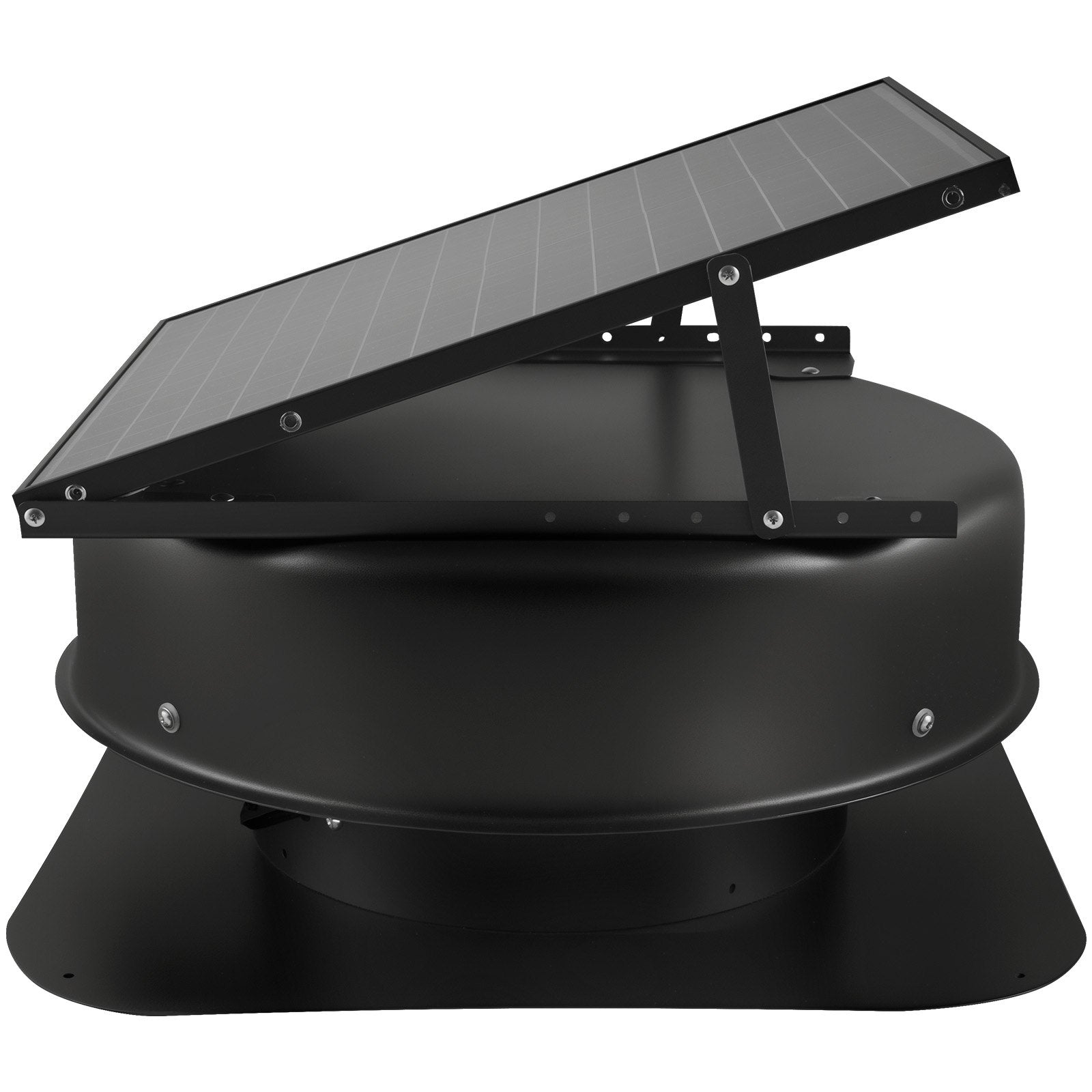 Smart Solar Attic Fan, 50W Roof Ventilation with Thermostat & Remote, 3000 CFM Airflow, Smoke Sensor, Auto Stop for Cooling & Dehumidification
