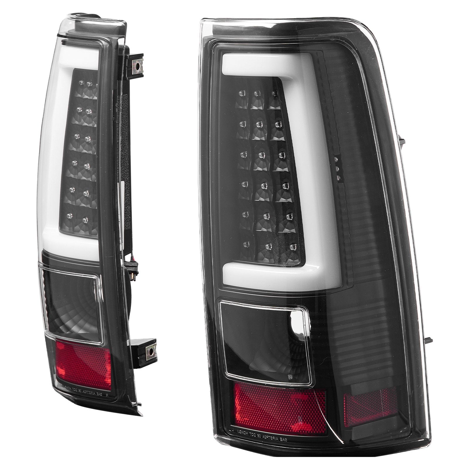 LED Tail Light Assembly for 2003-2007 Chevy Silverado & Classic - Black, Waterproof, Easy Replacement, High Clarity, OEM Fit