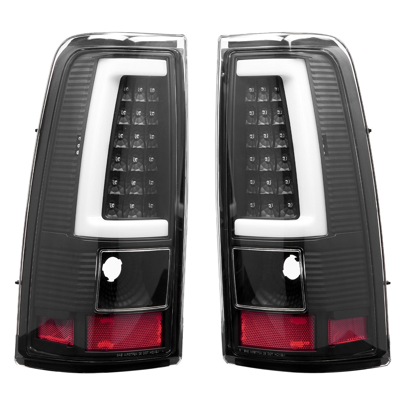 LED Tail Light Assembly for 2003-2007 Chevy Silverado & Classic - Black, Waterproof, Easy Replacement, High Clarity, OEM Fit