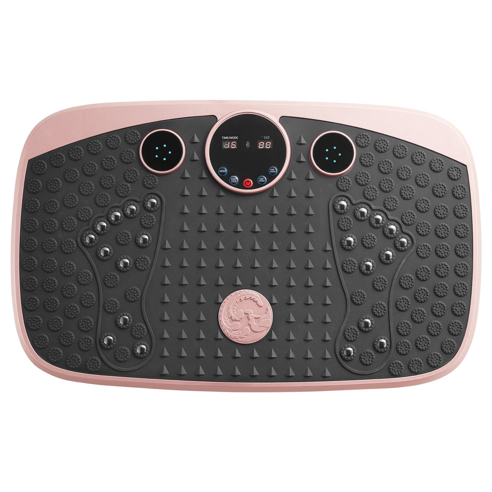Whole Body Vibration Plate Machine for Lymphatic Drainage and Weight Loss - Home Gym Fitness Shaker with Magnetic Acupoints, Pink, Includes Resistance Bands